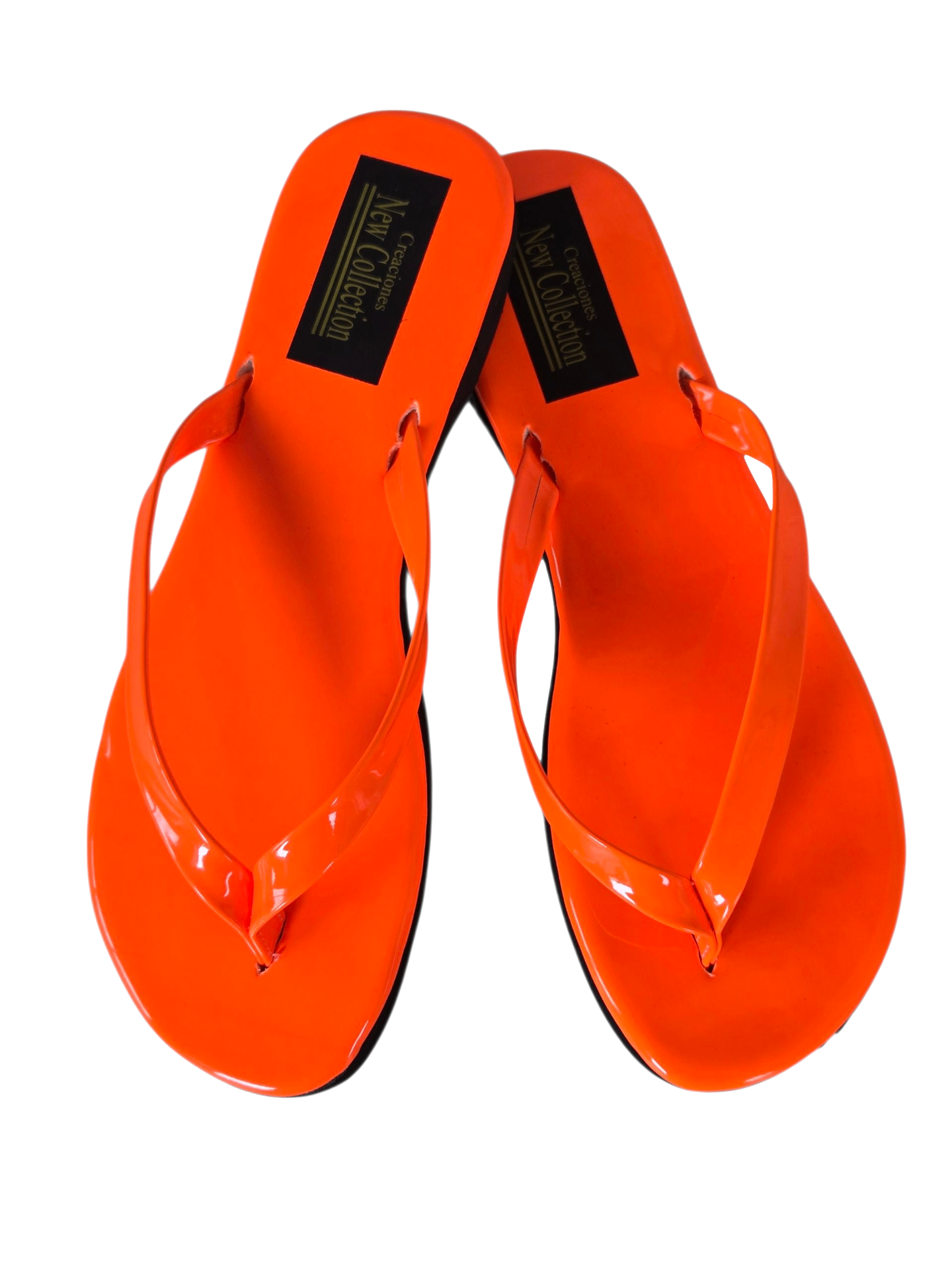 Sandalias artesanales Hugo’s en color naranja brillante